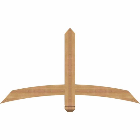 Ekena Millwork Bellingham Timber Gable Bracket, Western Red Cedar, 48"W x 26"H x 3 1/2"D x 3 1/2"F, 13/12 Pitch GBW048X26X0404BEL00SWR